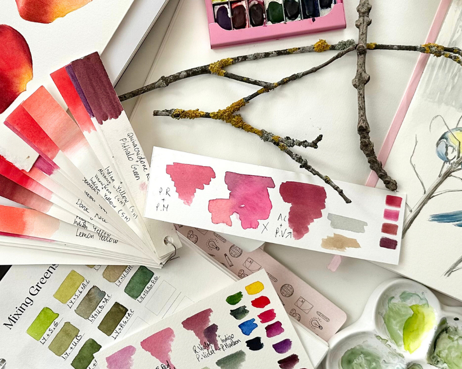 Color Study Pages for Watercolor Artists: How to Improve Color Mixing, Observation & Painting Skills