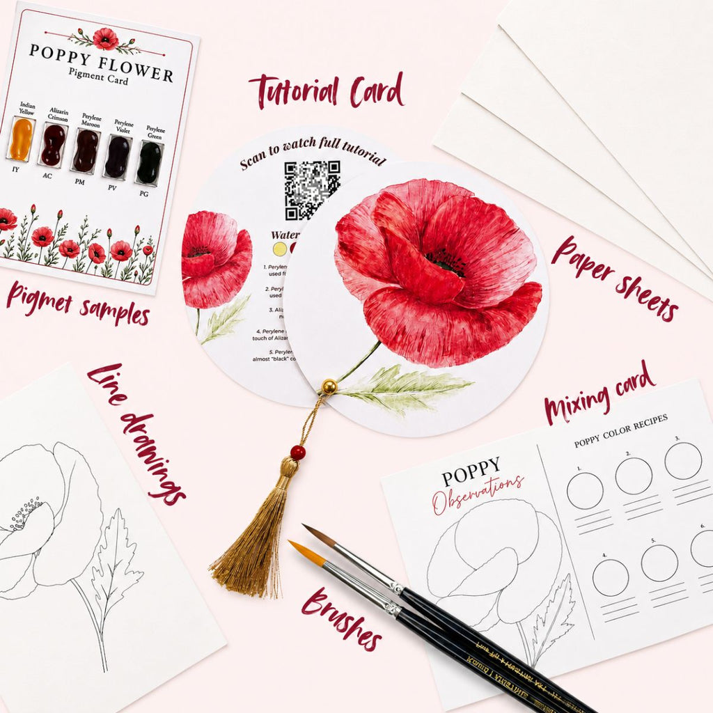 Back to School Watercolor Tutorial Set