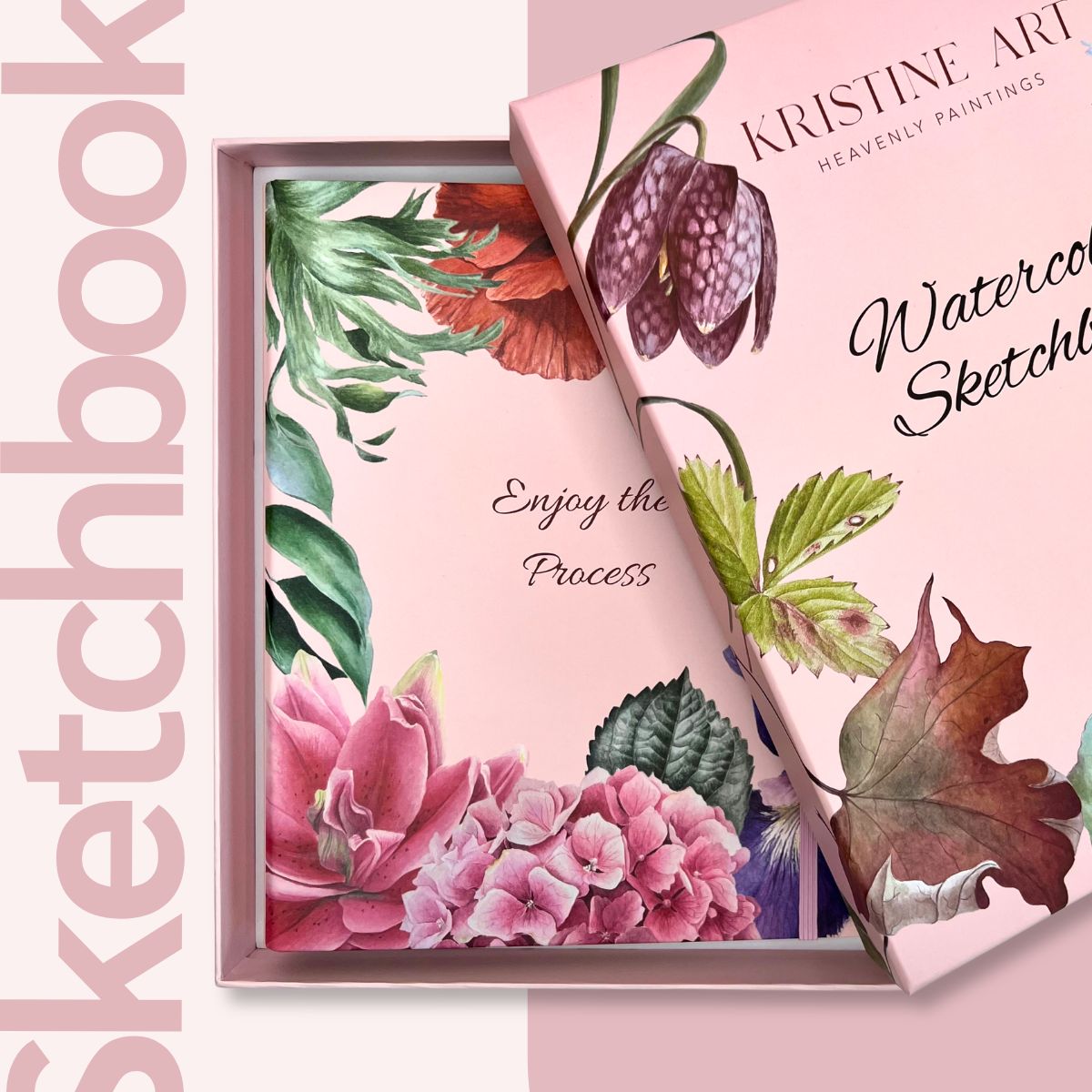 Watercolor Sketchbook Pink