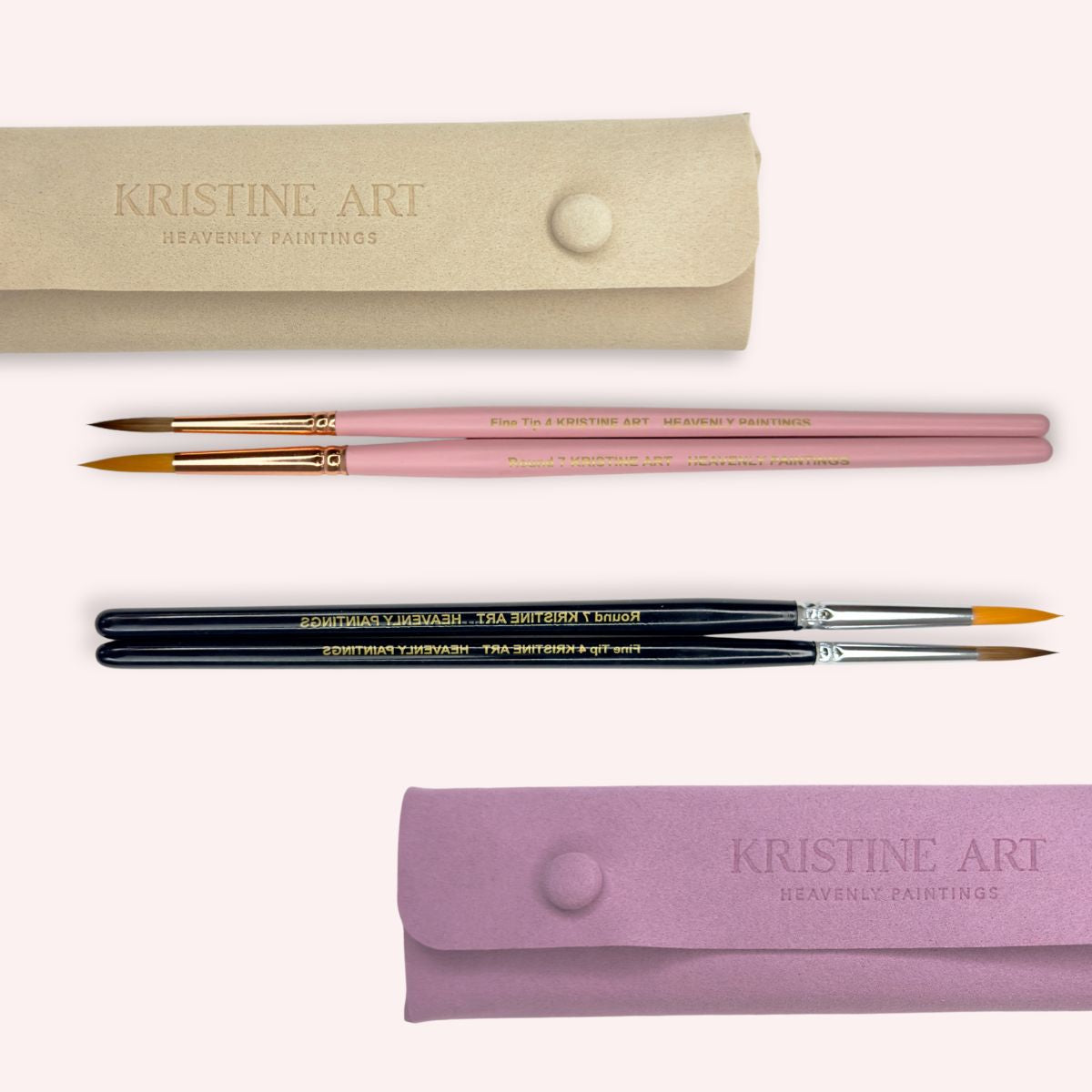 Watercolor Brushes Pink or Black