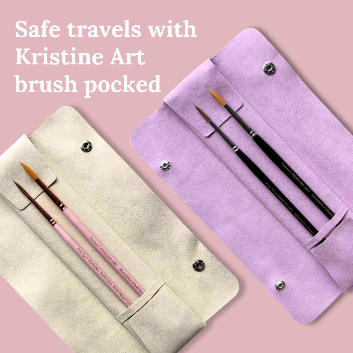 Watercolor Brushes Pink or Black