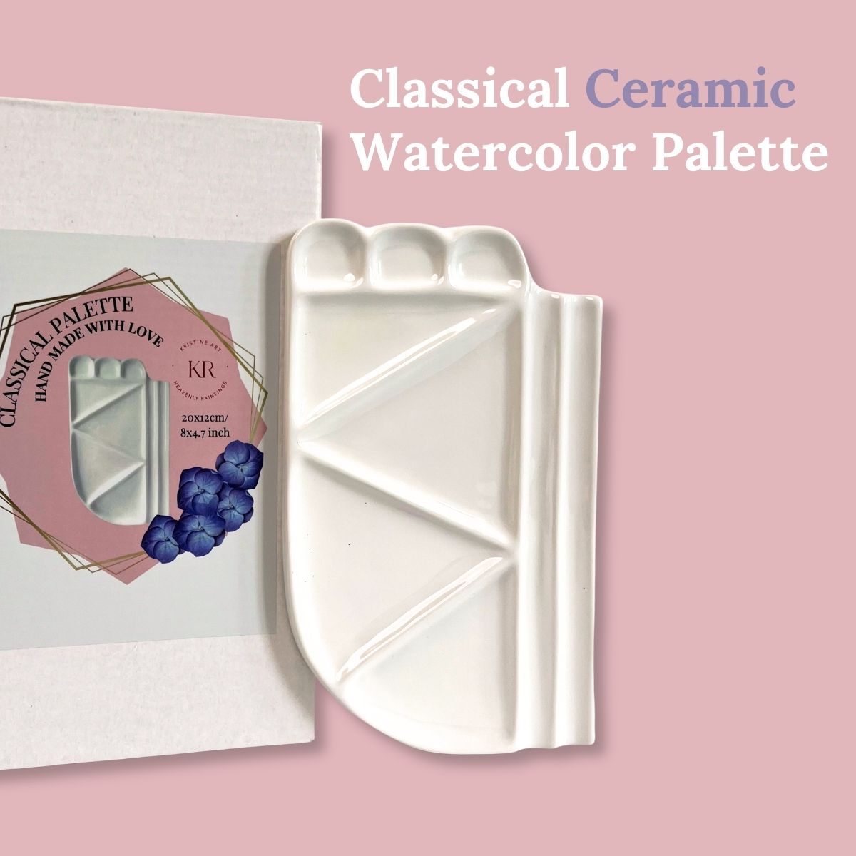 Classical Ceramic Watercolor Palette