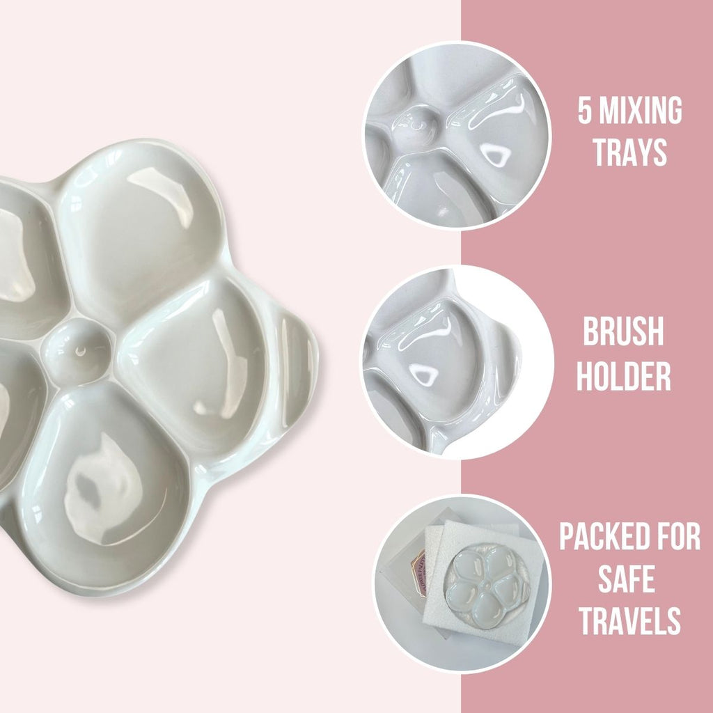 Flower Ceramic Watercolor Palette