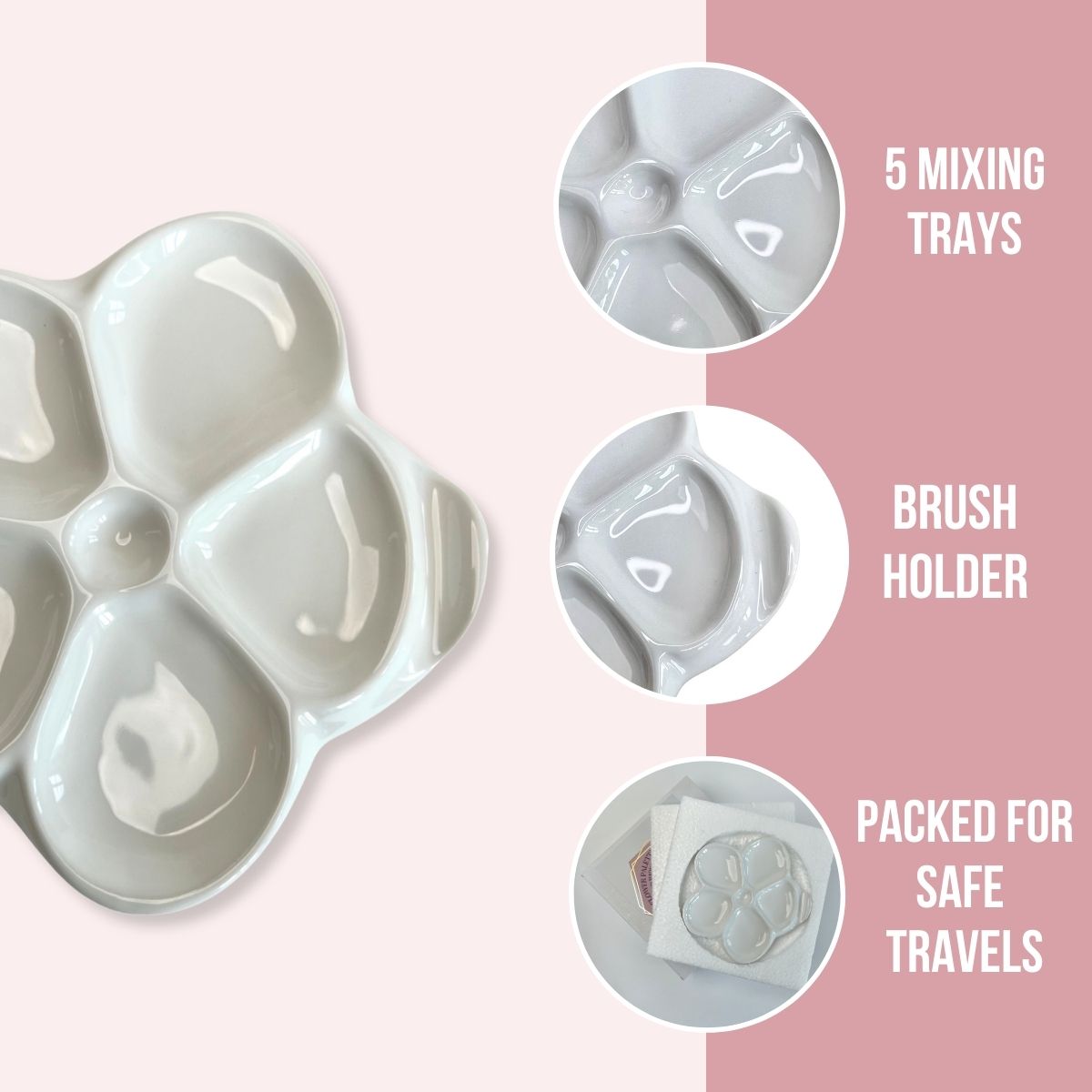 Flower Ceramic Watercolor Palette