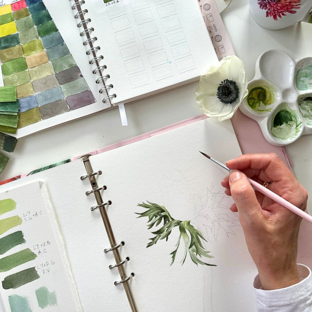 Flower Ceramic Watercolor Palette