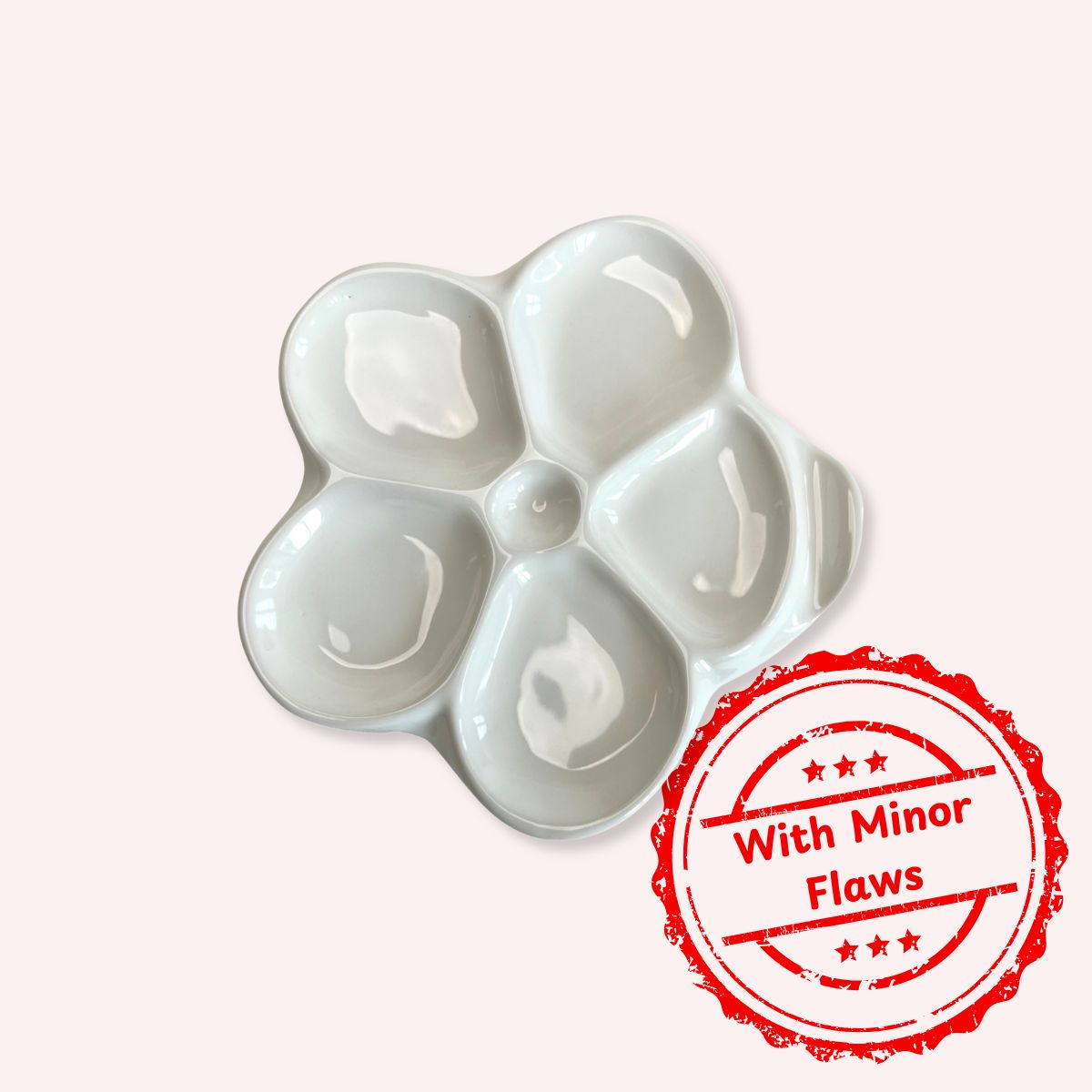 Flower Ceramic Palette with minor flaws