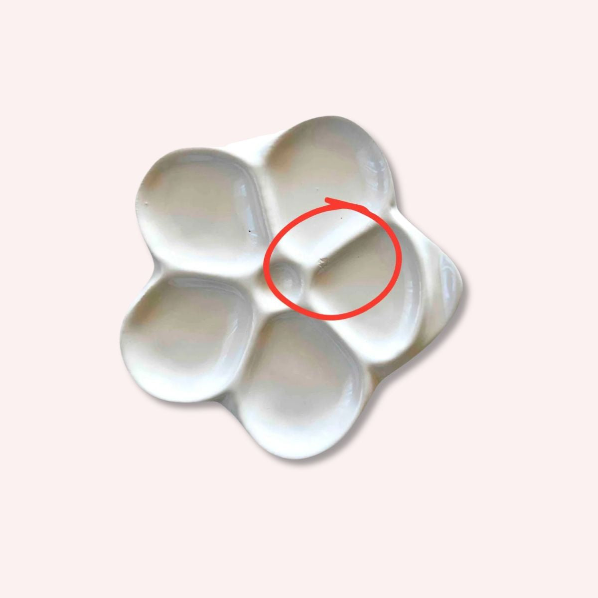 Flower Ceramic Palette with minor flaws