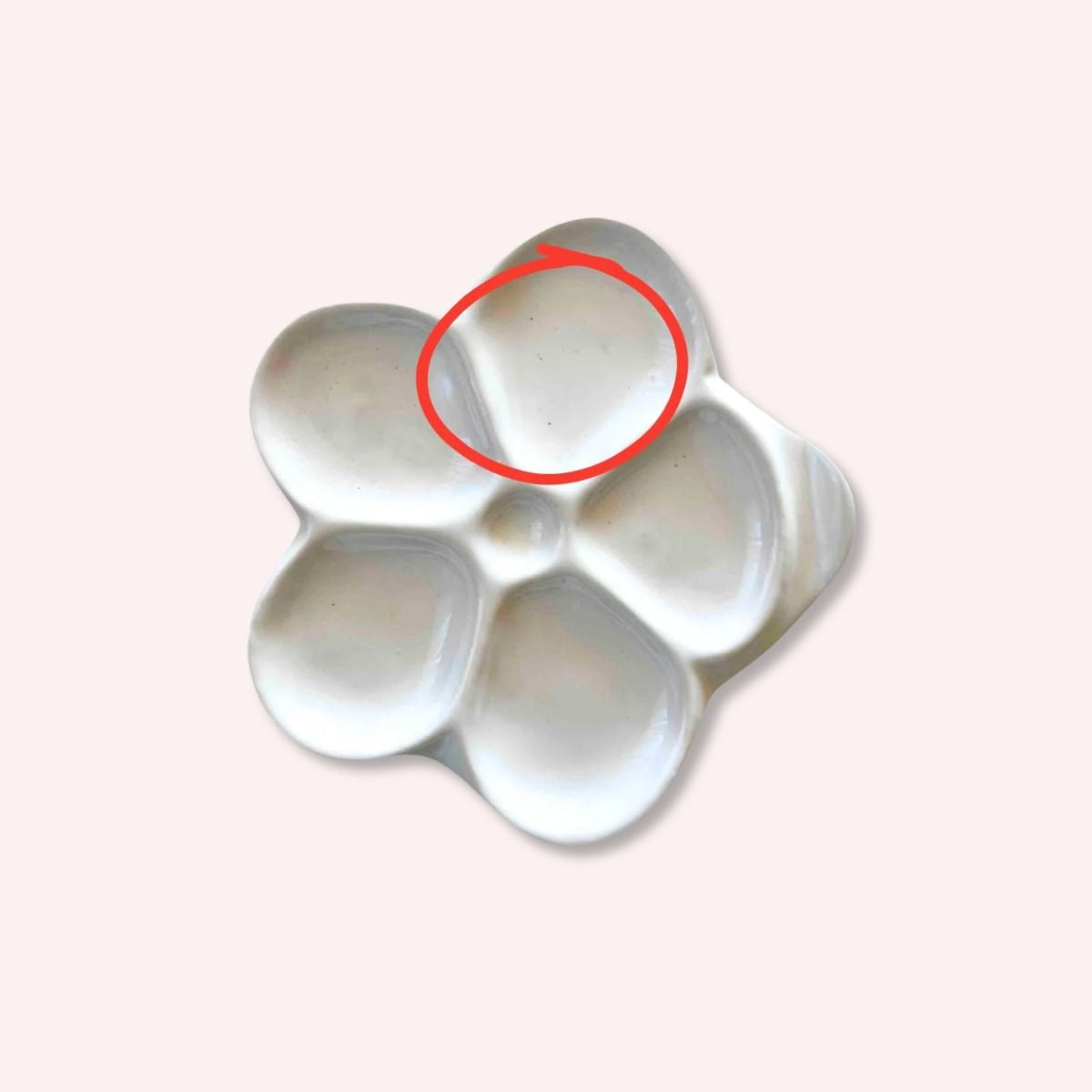 Flower Ceramic Palette with minor flaws