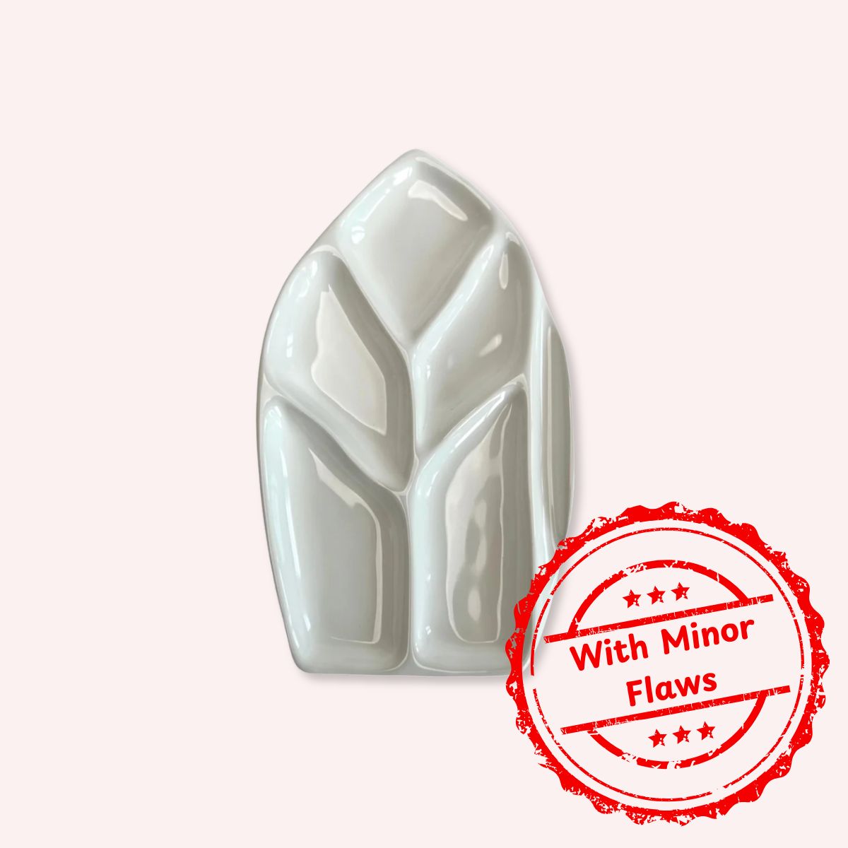 Leaf Ceramic Watercolor Palette with minor flaws