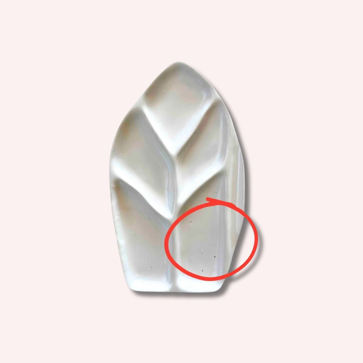 Leaf Ceramic Watercolor Palette with minor flaws