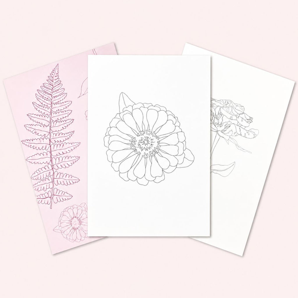 Watercolor Wisdom Book Line Drawings