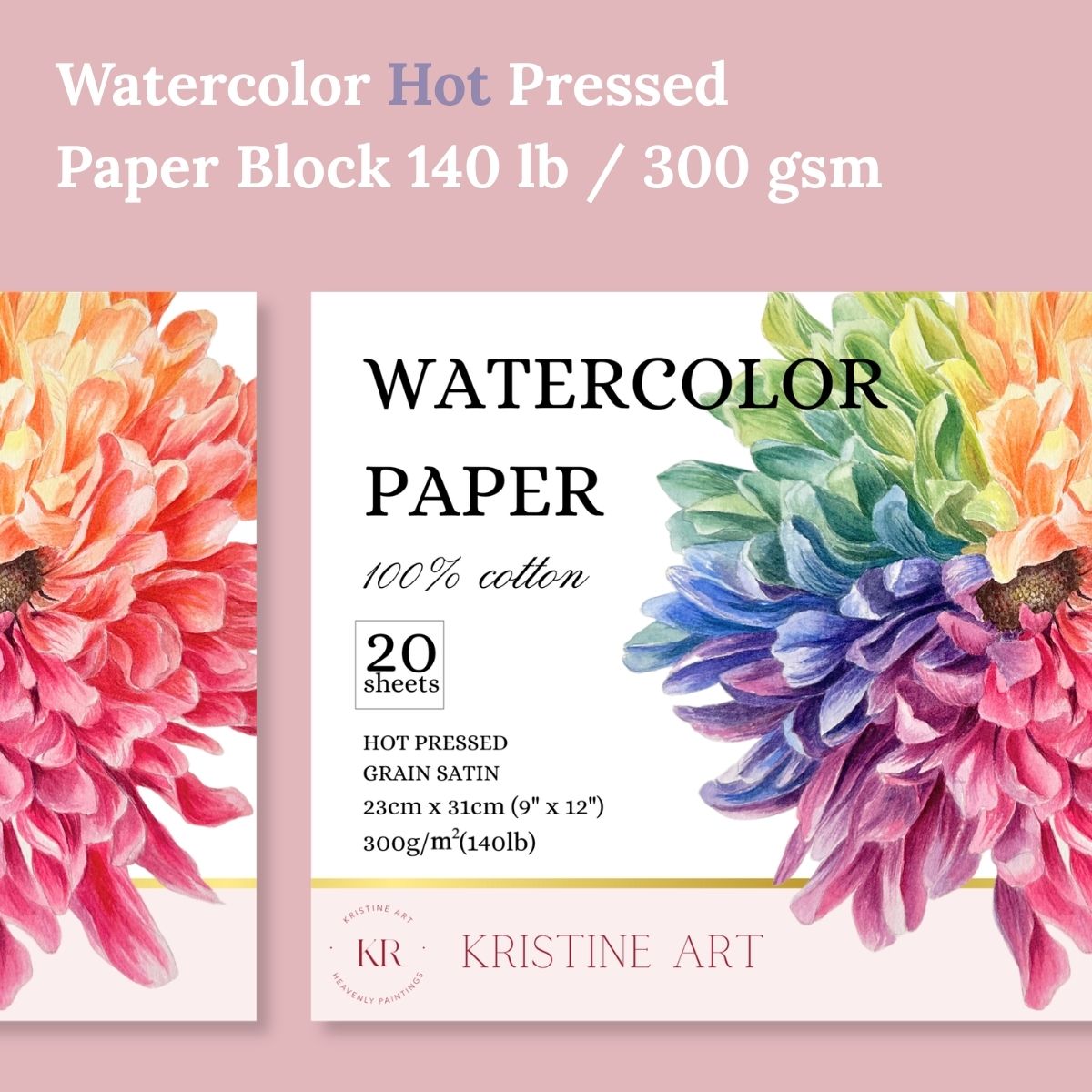 Watercolor HP Paper Block 140 lb / 300 gsm