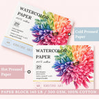Watercolor Paper Block 140 lb / 300 gsm