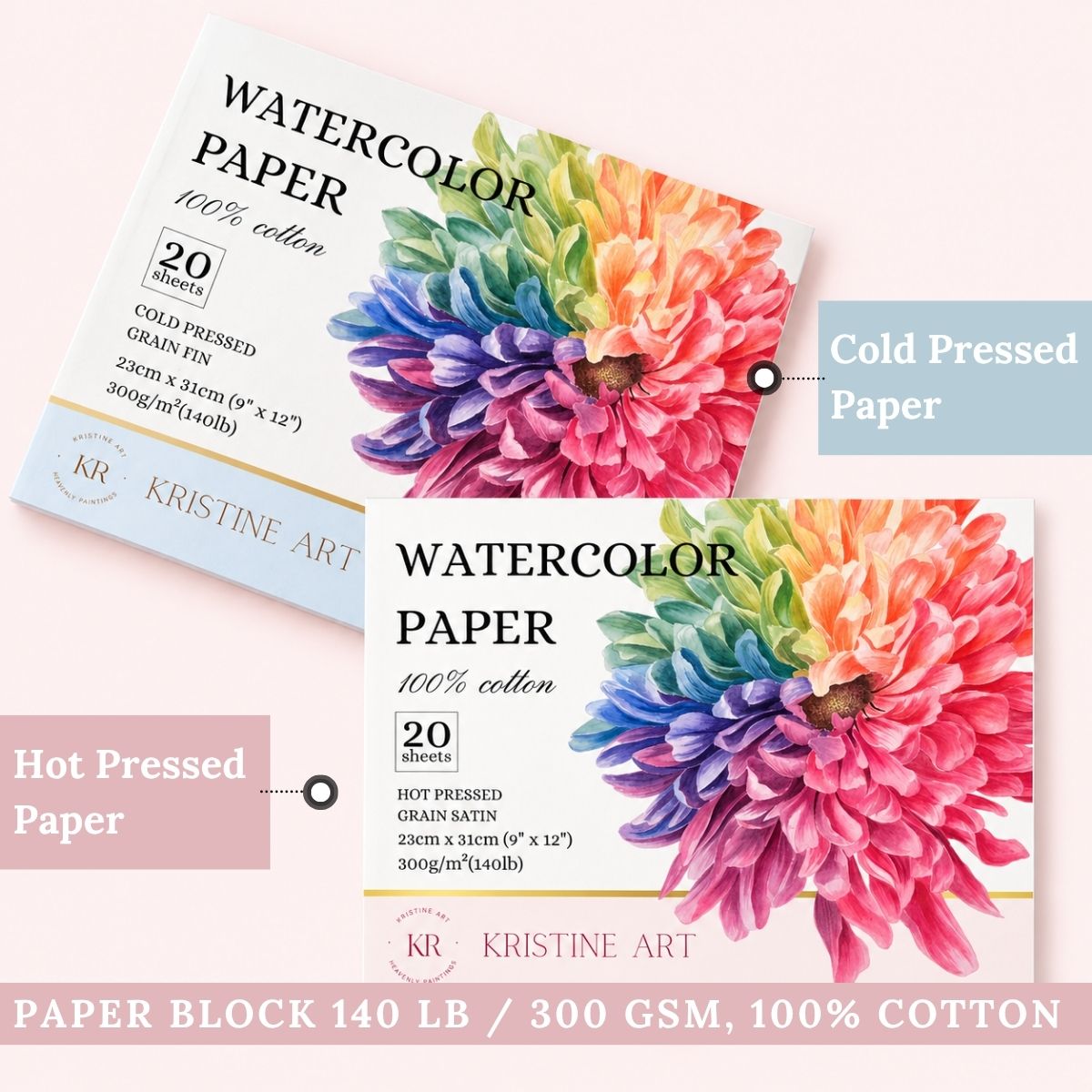 Watercolor Paper Block 140 lb / 300 gsm