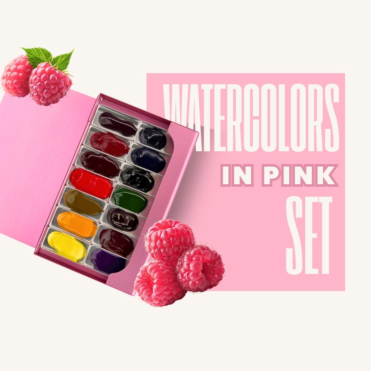 Watercolor Set Pink