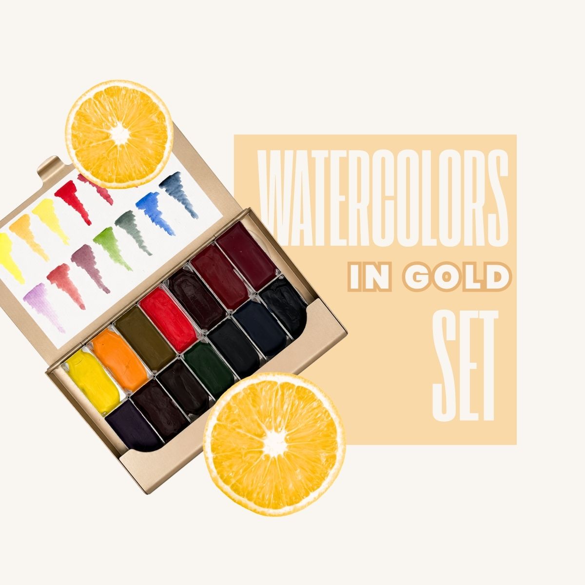 Watercolor Set Gold