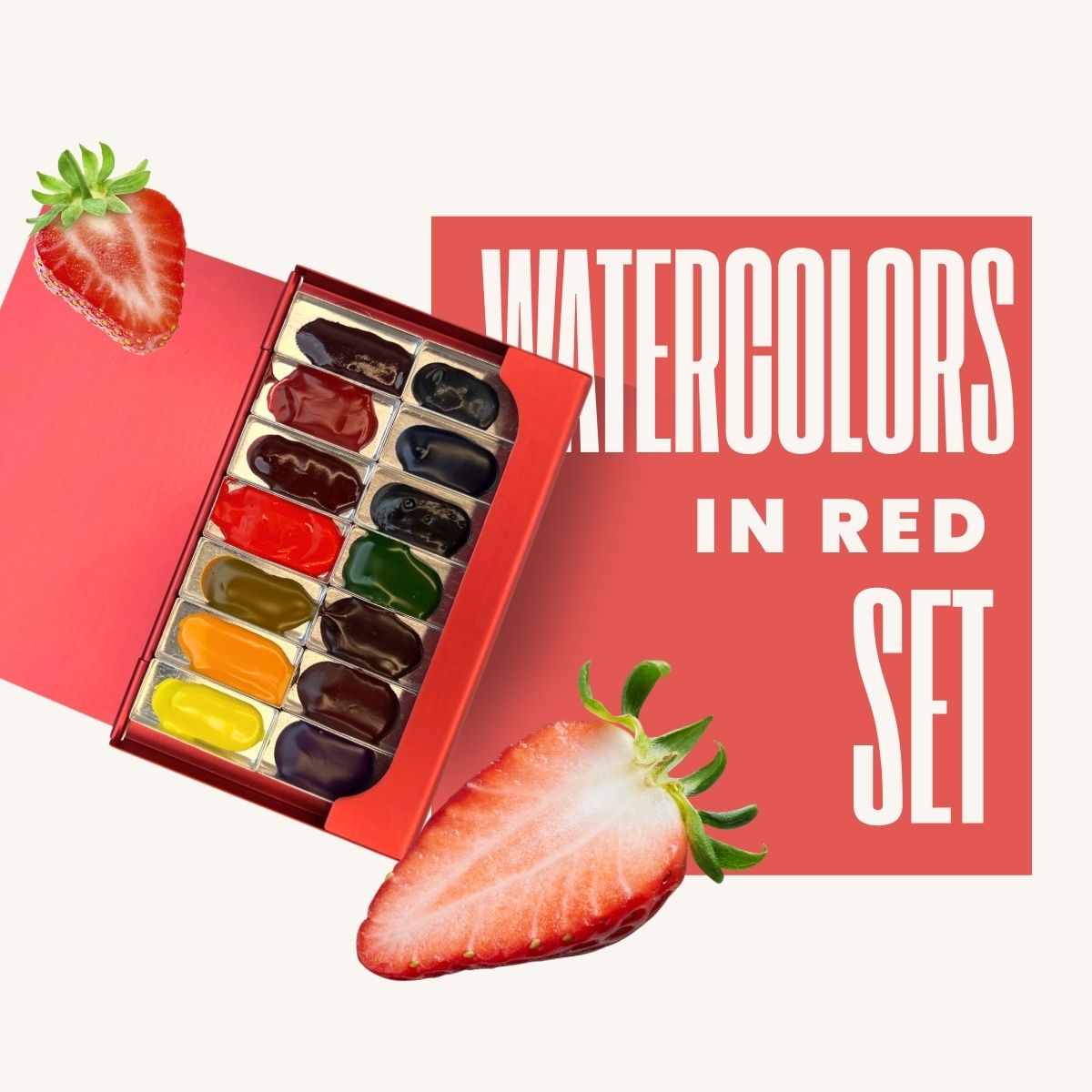 Watercolor Set Red