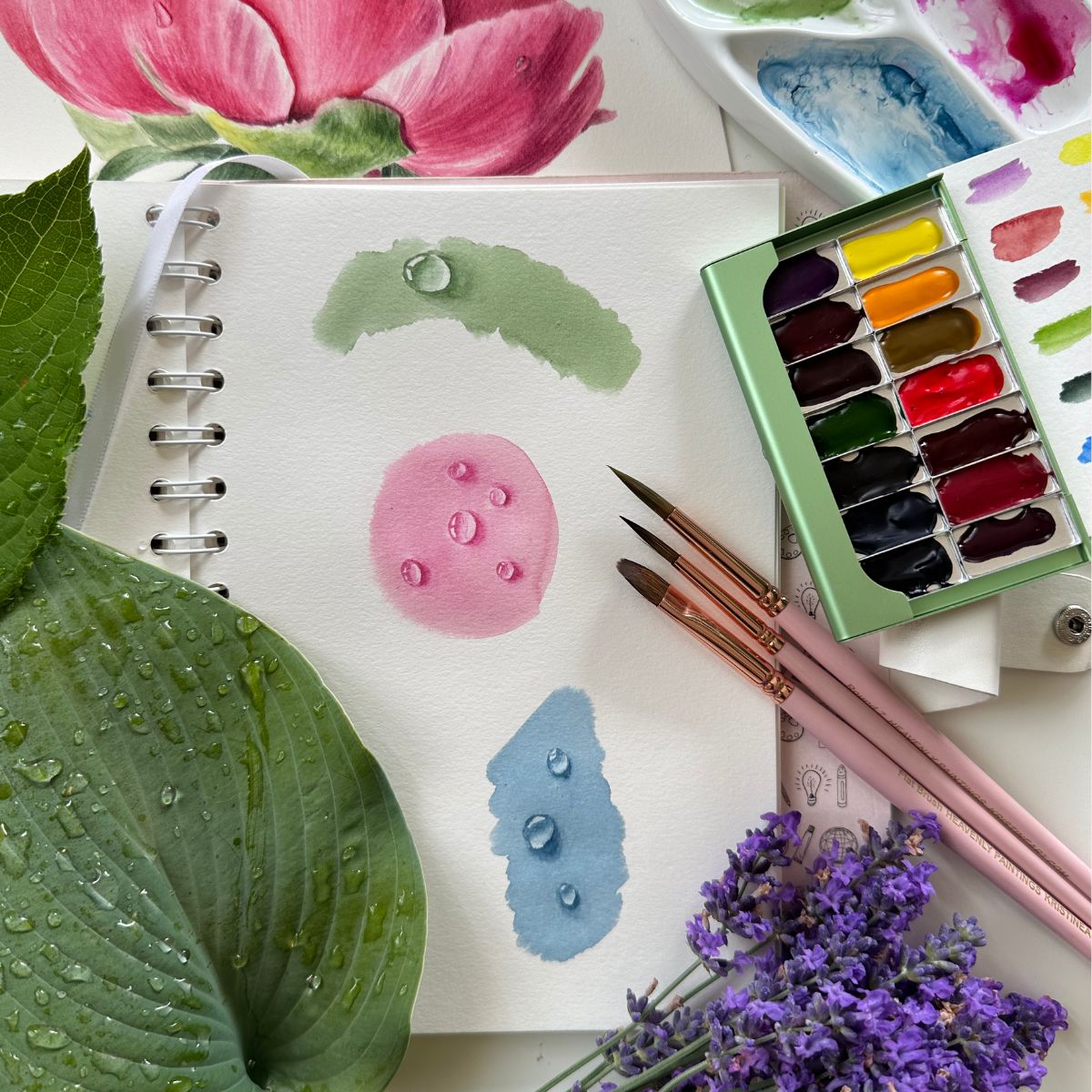 Watercolor Set Green