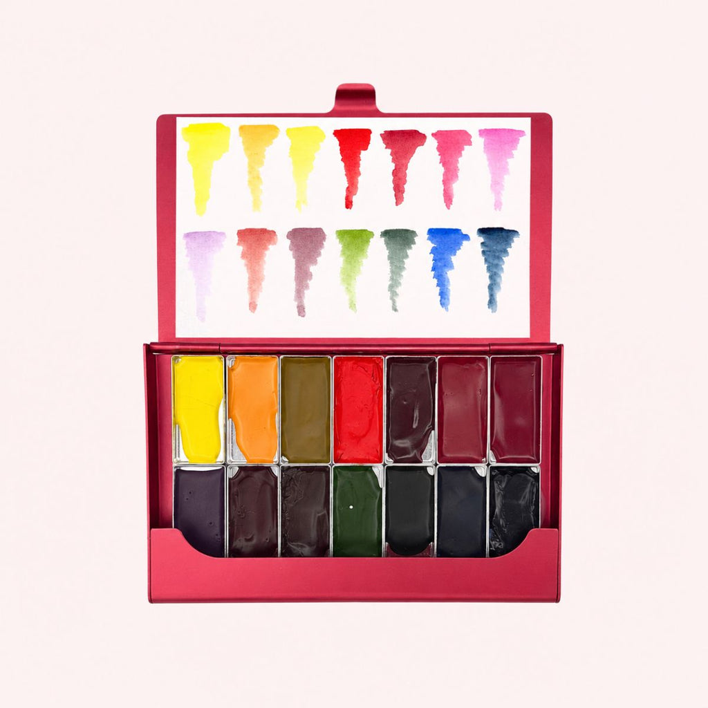 Watercolor Set Red