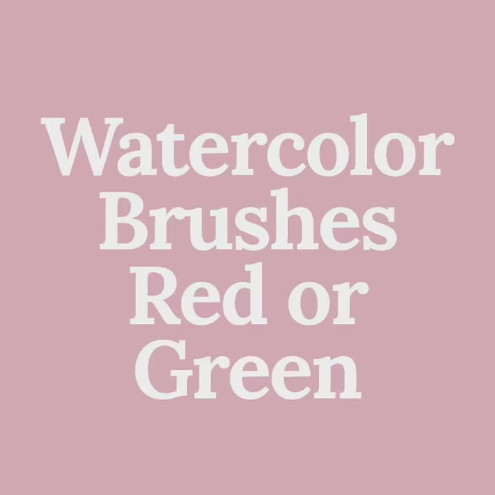 Watercolor Brushes Red or Green
