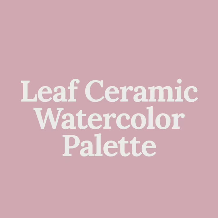 Leaf Ceramic Watercolor Palette