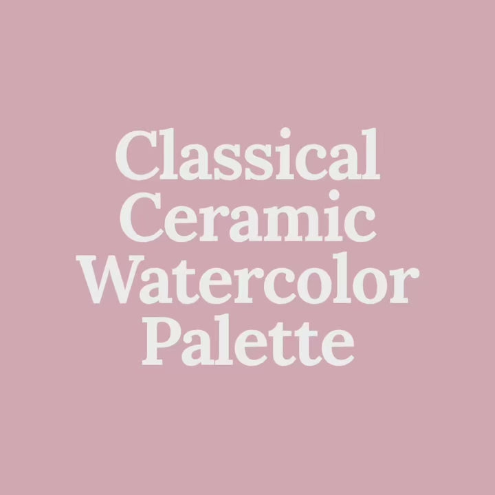 Classical Ceramic Watercolor Palette