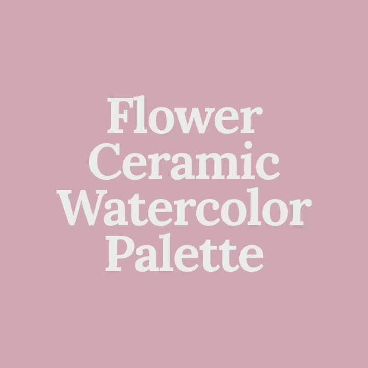 Flower Ceramic Watercolor Palette